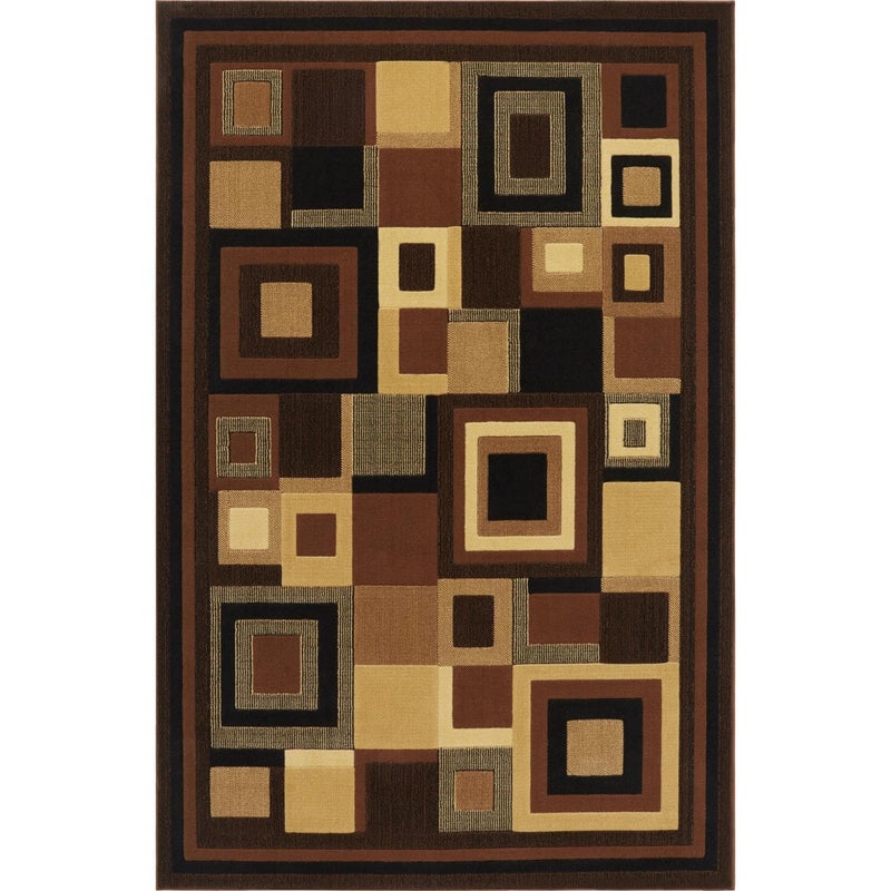 Home Dynamix Catalina Virginia Abstract Area Rug, Geometric Black/Brown 3'3"x5'2" - Image 1